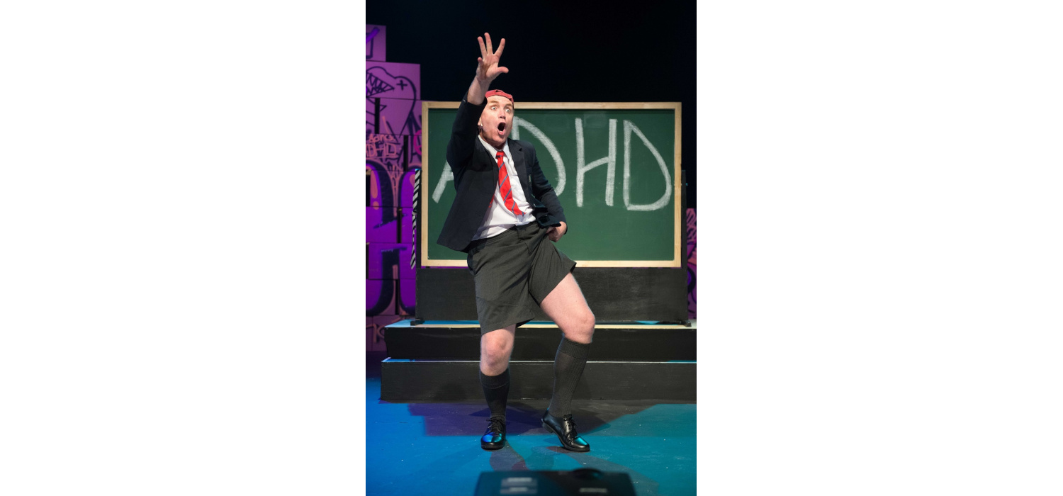 Photo credit: Aaron McIlroy pictured onstage in ADHD by Val Adamson