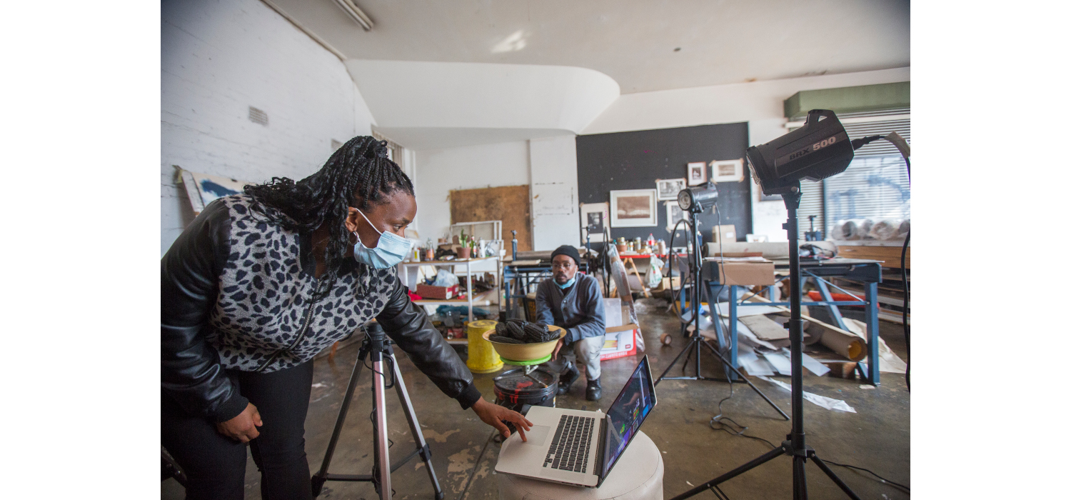 L-R Mbali Dhlamini and Phumulani Ntuli of the Preempt Group Collective. Photo by Solomon Moremong.