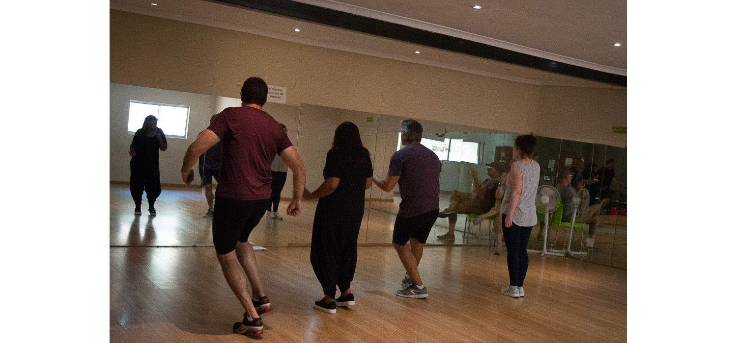 Adrian, Stephanie, Craig and Carly at rehearsals