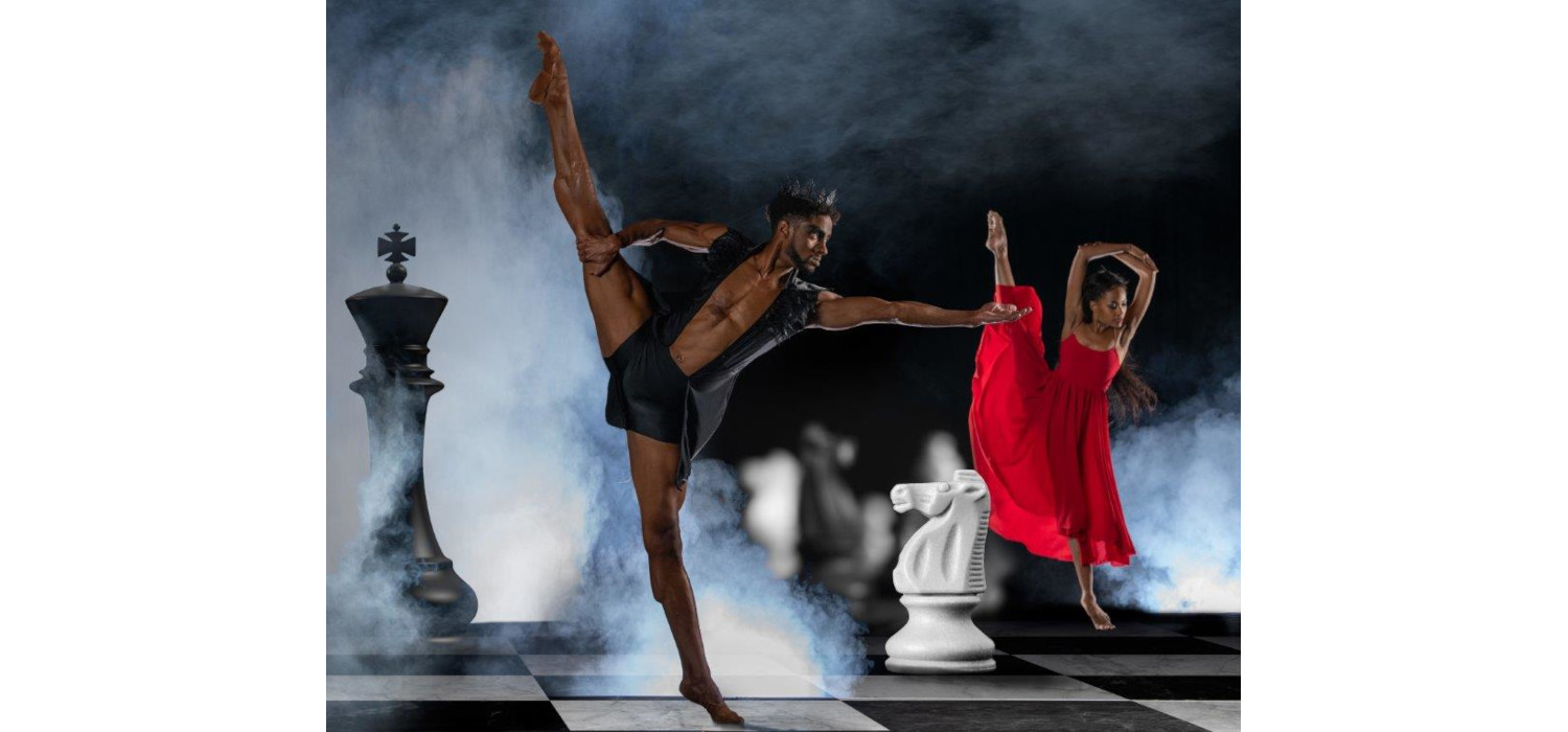 Gabriel Fernandes and Monike Cristina - THE GAME - Joburg Ballet 2021. Photo: Lauge Sorensen.