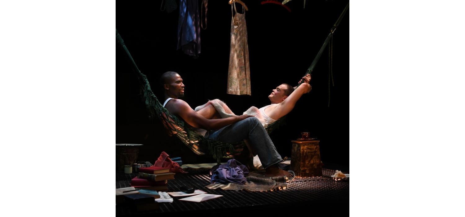 Mbulelo Grootboom and Wessel Pretorius in Kiss of the Spider Woman. Pic by Fiona McPherson.