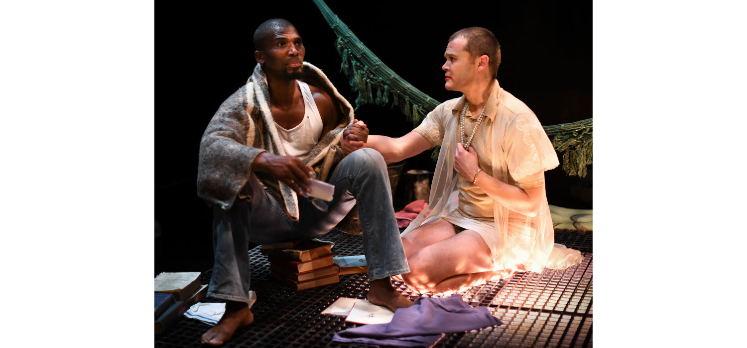 Mbulelo Grootboom and Wessel Pretorius in Kiss of the Spider Woman. Pic by Fiona McPherson.
