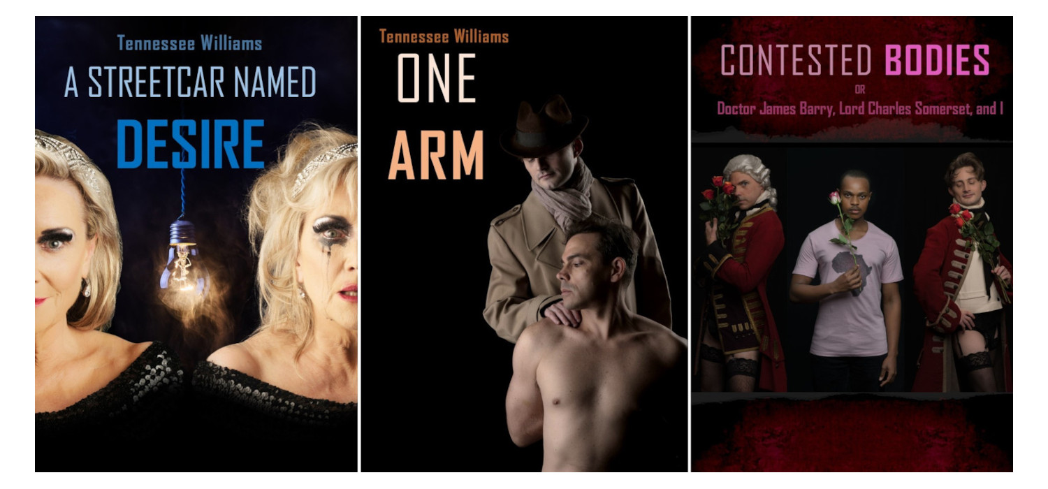 Poster of the 3 productions - Photos by Fiona Mac Pherson