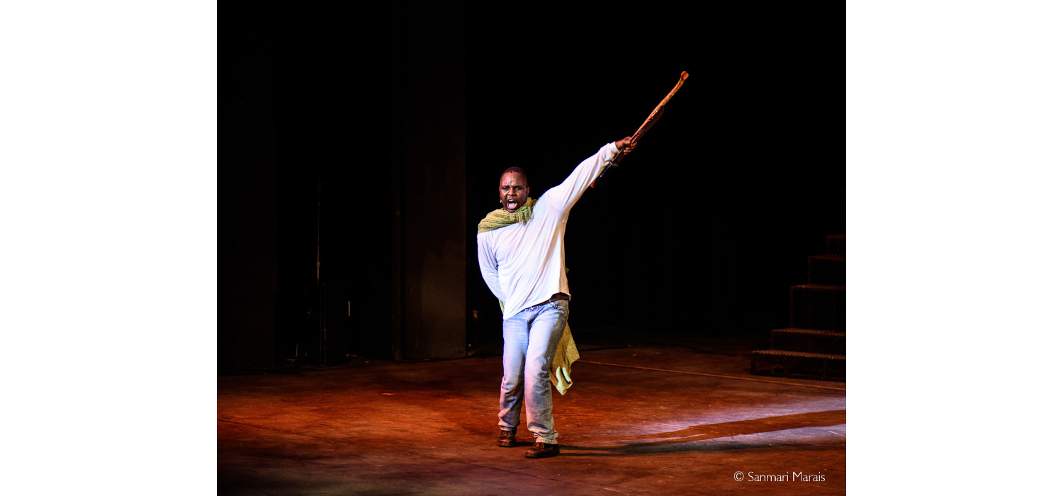 Marikana-The Musical - Mavuso Magabane as Nyoka. Credit: Sanmari Marais.