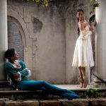 Monike Cristina and Gabriel Fernandes at Beechwood Gardens - ROMEO AND JULIET - Joburg Ballet 2023. Photo: Lauge Sorensen.